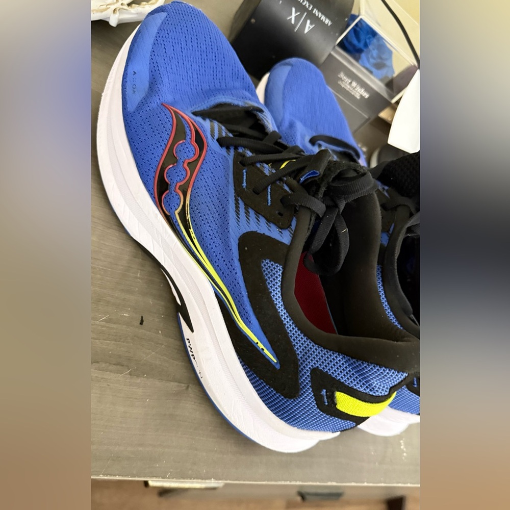 Saucony Men's Axon 2 Running Shoes Blue/Raz Acid  Size 12 - Picture 4 of 8